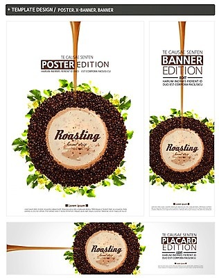 PSD 템플릿 배너 배너템플릿 가로배너 ZIP 포스터 세로배너 커피 잎 사람없음 세트 원두 현수막 로스팅 식물 음료 가로 세로 파일형식