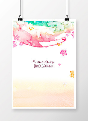 PSD 꽃 포스터 백그라운드 일러스트 수채화 사람없음 봄 국내일러스트 식물 계절 파일형식