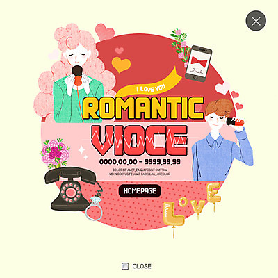 PSD 템플릿 커플 여자 남자 꽃 웹템플릿 팝업 웹팝업 사랑 두명 스마트폰 하트 실전화기 전화기 통화 레이어팝업 이미지템플릿 모양 식물 감정 관계 모션 사람 핸드폰 스마트기기 파일형식