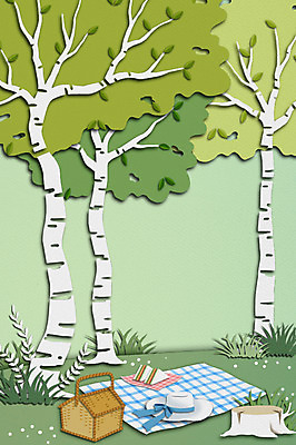 PSD 나무 모자 사계절 백그라운드 일러스트 상상 날씨 샌드위치 사람없음 소풍 바구니 봄 페이퍼아트 돗자리 나무밑둥 봄배경 국내일러스트 식물 잡화 계절 음식 야외활동 파일형식