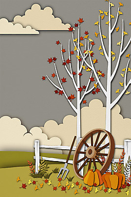 PSD 나무 구름 사계절 백그라운드 단풍 일러스트 상상 호박 날씨 사람없음 울타리 수확 가을 페이퍼아트 농기구 가을배경 국내일러스트 자연요소 식물 계절 잎 농업 채소 담장 파일형식 가을_계절