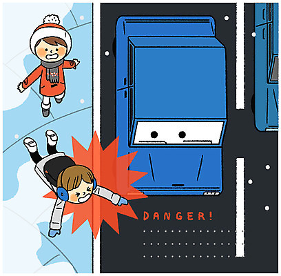 전신 PSD 교육 남자 도로 어린이 교통 일러스트 자동차 안전 두명 눈 위험 교통사고 교통안전 넘어짐 국내일러스트 자연요소 길 육상교통 컨셉 교통시설 모션 날씨 사람 사건 파일형식