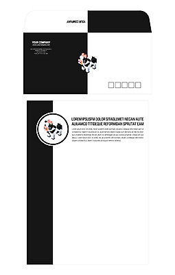 템플릿 편지봉투 사람없음 편지지 레터폼 젖소 서식 봉투템플릿 우편봉투 레터헤드 봉투디자인 이미지템플릿 AI파일 봉투 소 편지 우편물 파일형식 벡터