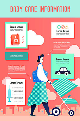 여자 일러스트 자동차 엄마 주사기 한명 성인 인포그래픽 육아 정보 출산 유모차 국내일러스트 AI파일 1 육상교통 가족 의료기기 사람 아기용품 파일형식 벡터