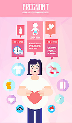 여자 일러스트 엄마 한명 임산부 임신 인포그래픽 아기용품 육아 하트 아기 출산 젖병 국내일러스트 AI파일 모양 1 가족 사람 오브젝트 파일형식 벡터