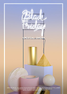 PSD 일러스트 타이포그라피 사람없음 장식 네온 블랙프라이데이 네온아트 국내일러스트 문자 데이이벤트 파일형식