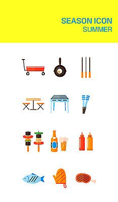아이콘 음료 탁자 집게 어류 사람없음 여름 세트 카트 수레 꼬치 플랫 그릴 바비큐 계란프라이 플랫아이콘 생선구이 소스통 2D아이콘 AI파일 계절 음식 가구 주방용품 통 수중동물 소스_음식 계란요리 구이 생선요리 파일형식 벡터