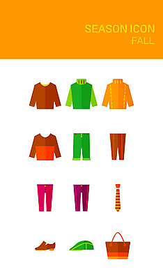 아이콘 모자 옷 패션 구두 가방 바지 넥타이 사람없음 세트 가을 플랫 플랫아이콘 니트 2D아이콘 AI파일 잡화 계절 신발 상의 하의 파일형식 벡터