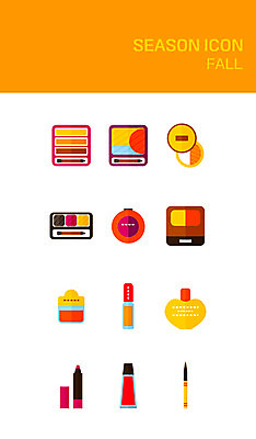 아이콘 사람없음 세트 화장 화장품 립스틱 가을 플랫 향수 플랫아이콘 매니큐어 아이섀도 2D아이콘 AI파일 계절 뷰티 파일형식 벡터