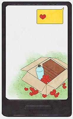 PSD 문자 일러스트 사랑 사람없음 스마트폰 하트 물병 도시락 나눔 메신저 국내일러스트 모양 감정 음식 핸드폰 스마트기기 물통 파일형식