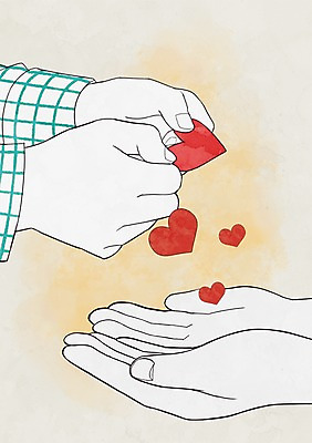 PSD 손 일러스트 사랑 신체부위 하트 주기 나눔 국내일러스트 모양 감정 모션 사람 파일형식