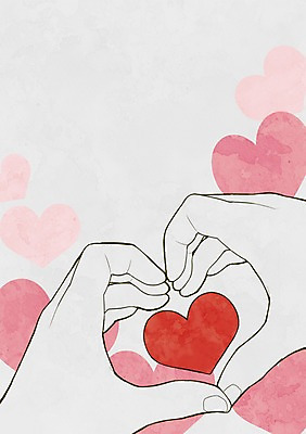 PSD 손 일러스트 프레임 사랑 신체부위 하트 손하트 프레임일러스트 하트프레임 국내일러스트 모양 감정 사람 손짓 파일형식