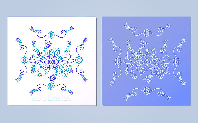 문양 꽃 포스터 잎 일러스트 사람없음 장식 꽃봉오리 엽서 당초문 국내일러스트 AI파일 식물 편지 파일형식 벡터