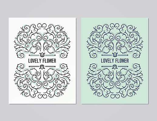 문양 꽃 포스터 일러스트 프레임 사람없음 라벨 덩굴 엽서 당초문 프레임일러스트 국내일러스트 AI파일 식물 편지 파일형식 벡터