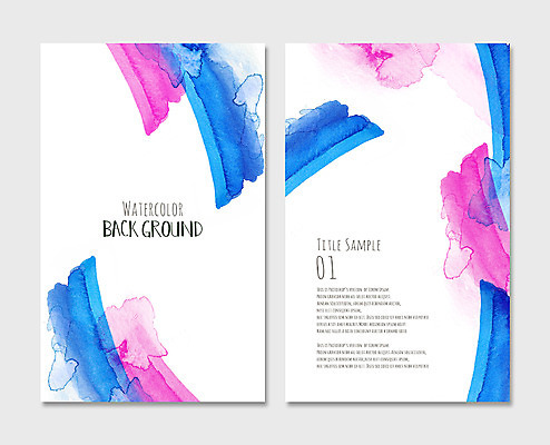 PSD 종이 분홍색 컬러 백그라운드 일러스트 붓터치 수채화 사람없음 파란색 물감 질감 번짐 국내일러스트 미술도구 파일형식 효과