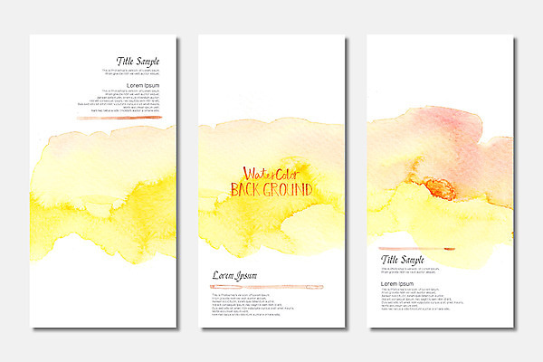 PSD 종이 컬러 백그라운드 일러스트 붓터치 수채화 사람없음 노란색 주황색 물감 질감 번짐 국내일러스트 미술도구 파일형식 효과