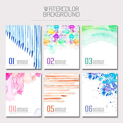 PSD 종이 컬러 백그라운드 일러스트 붓터치 수채화 사람없음 컬러풀 물감 질감 번짐 국내일러스트 미술도구 파일형식 효과