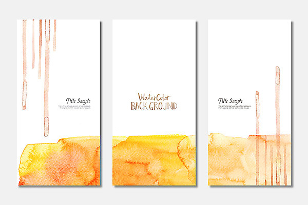 PSD 종이 컬러 백그라운드 일러스트 붓터치 수채화 사람없음 노란색 물감 질감 번짐 국내일러스트 미술도구 파일형식 효과