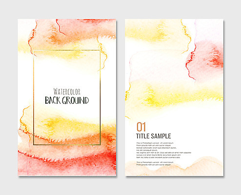 PSD 종이 컬러 백그라운드 일러스트 붓터치 수채화 사람없음 빨간색 노란색 주황색 물감 질감 번짐 국내일러스트 미술도구 파일형식 효과