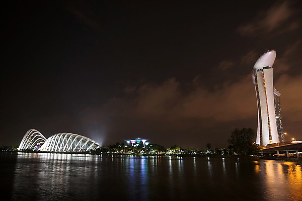 포토 JPG 공원 여행 야경 사람없음 야외 강 싱가폴 가든스바이더베이 국내포토 공공시설 아시아 야간 파일형식 풍경_경치