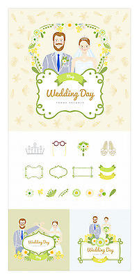 여자 남자 리본 안경 구두 꽃다발 결혼 일러스트 프레임 여러명 상반신 성인 세트 티아라 청첩장 웹엘리먼트 국내일러스트 AI파일 잡화 꽃 다수 신발 왕관 카드_감사 사람 이벤트 엘리먼트 파일형식 벡터