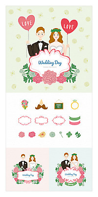 여자 남자 꽃 리본 꽃다발 결혼 일러스트 프레임 사랑 여러명 상반신 성인 세트 칠판 하트 반지 콧수염 청첩장 풍선 웹엘리먼트 국내일러스트 AI파일 모양 식물 감정 다수 장신구 수염 카드_감사 사람 이벤트 엘리먼트 파일형식 벡터