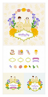 여자 남자 꽃 리본 결혼 일러스트 프레임 선물 여러명 상반신 성인 세트 케이크 한복 두루마리 전통혼례 청첩장 족두리 웹엘리먼트 전통프레임 국내일러스트 AI파일 식물 한국전통 전통 다수 디저트 카드_감사 전통소품 사람 이벤트 전통의상 전통의례 엘리먼트 파일형식 벡터