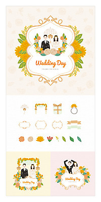 여자 남자 꽃 리본 결혼 일러스트 프레임 선물 여러명 상반신 성인 세트 반지 청첩장 양산 웹엘리먼트 국내일러스트 AI파일 식물 다수 장신구 카드_감사 사람 이벤트 엘리먼트 파일형식 벡터