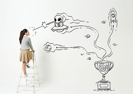 전신 편집이미지 여자 교육 사다리 청소년 한명 서기 옆모습 10대 행성 한국인 로켓 외계인 트로피 우주선 십대여자한명만 이미지편집 AI파일 1 뷰포인트 모션 사람 동양인 우주 미확인물체 도구 상_우승 여자한명만 십대여자만 파일형식 벡터