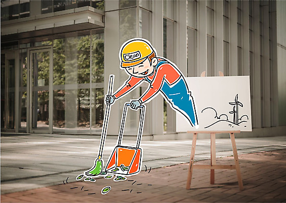 주간 편집이미지 남자 한명 성인 야외 건물 청소 이젤 그림 캔버스 환경미화 환경미화원 이미지편집 AI파일 자연요소 직업 1 건축물 사람 환경 미술도구 파일형식 벡터