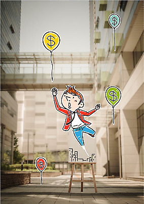 주간 편집이미지 남자 한명 성인 야외 건물 달러 화폐기호 이젤 캔버스 풍선 이미지편집 AI파일 자연요소 1 건축물 기호 돈 사람 미술도구 화폐 파일형식 벡터