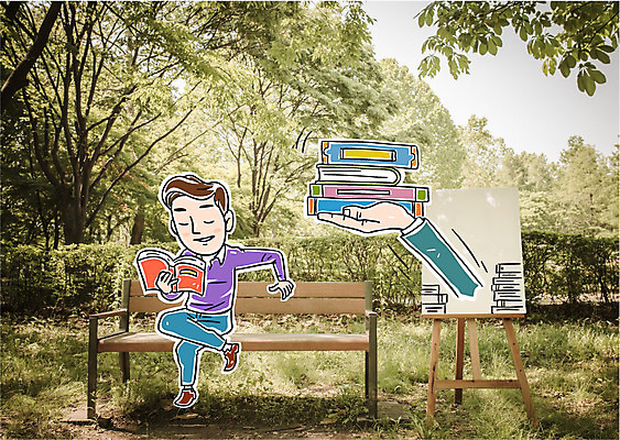 주간 편집이미지 손 공원 남자 벤치 의자 한명 앉기 성인 야외 신체부위 책 독서 이젤 캔버스 이미지편집 AI파일 자연요소 1 공공시설 가구 모션 사람 미술도구 파일형식 벡터