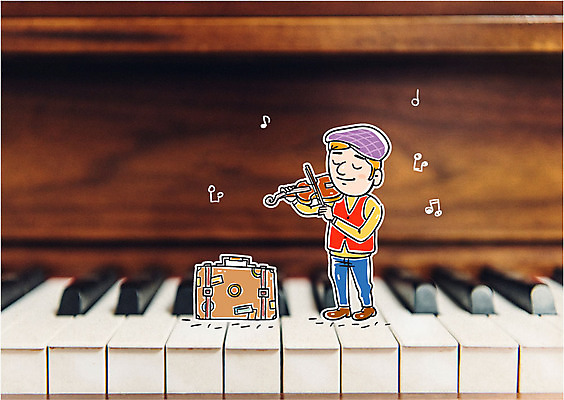 편집이미지 남자 악기 연주 한명 성인 여행가방 건반 피아노 건반악기 바이올린 바이올리니스트 이미지편집 AI파일 1 음악 가방 현악기 사람 연주자 파일형식 벡터