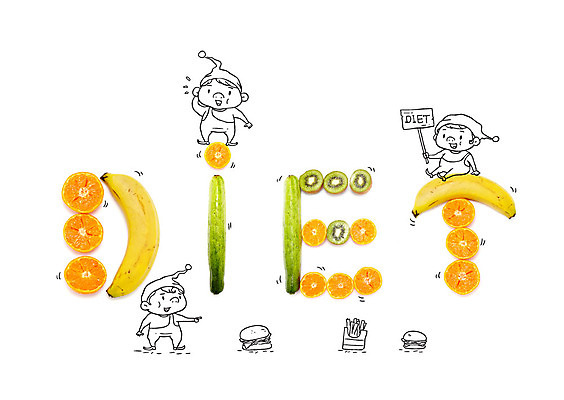 편집이미지 남자 다이어트 오렌지 오이 바나나 키위 사람 세명 감자튀김 햄버거 난쟁이 이미지편집 AI파일 채소 과일 감자 패스트푸드 건강 튀김 파일형식 벡터