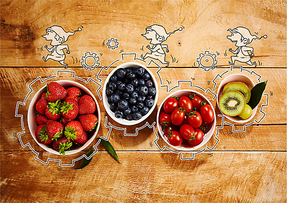 편집이미지 남자 토마토 과일 딸기 키위 사람 목재 세명 톱니바퀴 블루베리 나무바닥 난쟁이 이미지편집 AI파일 나무 채소 재료 바닥 파일형식 벡터