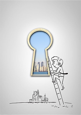 편집이미지 남자 사다리 한명 성인 건물 도시 오르기 열쇠구멍 이미지편집 AI파일 1 건축물 모션 사람 도구 파일형식 벡터