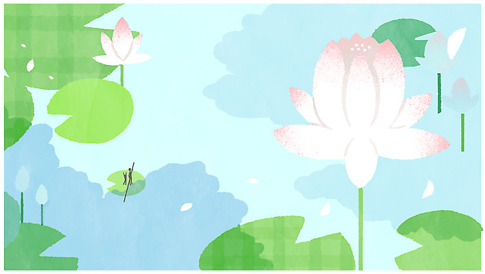 PSD 꽃 일러스트 사람모양 연꽃 연못 연잎 국내일러스트 모양 식물 잎 파일형식