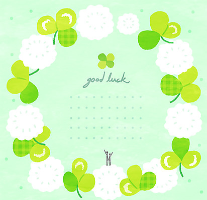 PSD 꽃 일러스트 프레임 사람모양 클로버 토끼풀 편지 프레임일러스트 국내일러스트 모양 식물 파일형식