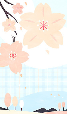 PSD 꽃 일러스트 하늘 프레임 사람모양 봄 벚꽃 프레임일러스트 국내일러스트 모양 식물 계절 파일형식