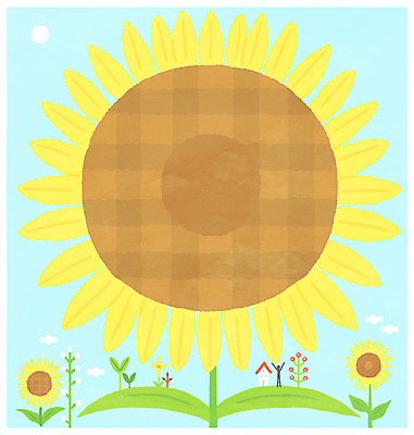 PSD 꽃 일러스트 하늘 해바라기 프레임 사람모양 편지 프레임일러스트 국내일러스트 모양 식물 파일형식