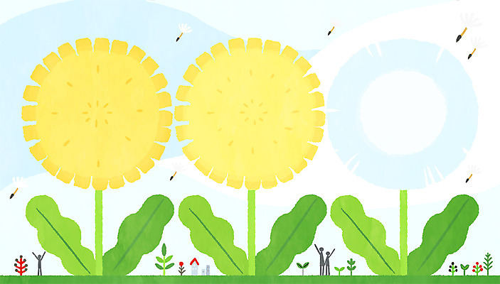 PSD 꽃 일러스트 프레임 사람모양 민들레 민들레홀씨 프레임일러스트 국내일러스트 모양 식물 파일형식