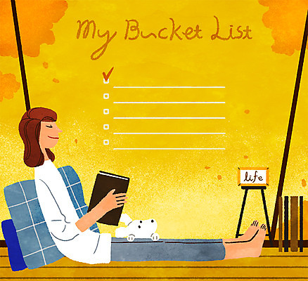 PSD 한마리 여자 일러스트 휴식 주택 프레임 한명 20대 성인 책 독서 희망 가을 강아지 목표 명상 리스트 프레임일러스트 버킷리스트 차분 국내일러스트 1 계절 감정 컨셉 사람 청년 건물 반려동물 개 파일형식