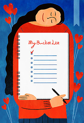 PSD 여자 일러스트 사각프레임 프레임 광고판 한명 성인 30대 공책 희망 하트 체크표시 리스트 체크리스트 프레임일러스트 버킷리스트 국내일러스트 모양 1 감정 문구용품 알림판 사람 장년 사각형 확인 판 파일형식