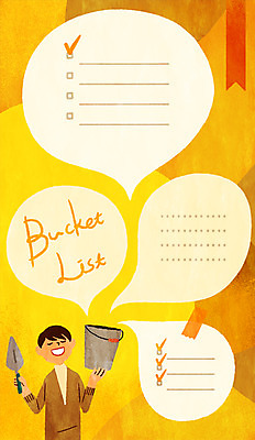 PSD 남자 말풍선 일러스트 프레임 한명 20대 성인 모종삽 양동이 리스트 프레임일러스트 버킷리스트 국내일러스트 1 사람 청년 삽 파일형식