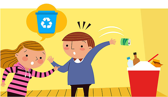 여자 남자 일러스트 실내 성인 두명 자연보호 환경 그린캠페인 재활용 쓰레기통 쓰레기 에코 분리수거 그린슈머 국내일러스트 AI파일 캠페인 자연 사람 내부 보호 친환경 파일형식 벡터