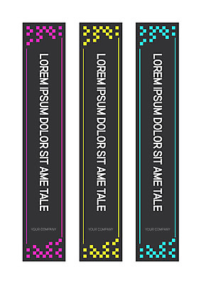 템플릿 배너 배너템플릿 세로배너 패턴 사각프레임 사람없음 사각형 현수막 네온 배너세트 AI파일 도형 무늬 프레임 세로 세트 파일형식 벡터