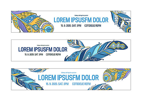 템플릿 배너 배너템플릿 가로배너 패턴 나뭇잎 사각프레임 사람없음 컬러풀 현수막 깃털 젠탱글 배너세트 AI파일 컬러 잎 무늬 프레임 가로 세트 사각형 파일형식 벡터