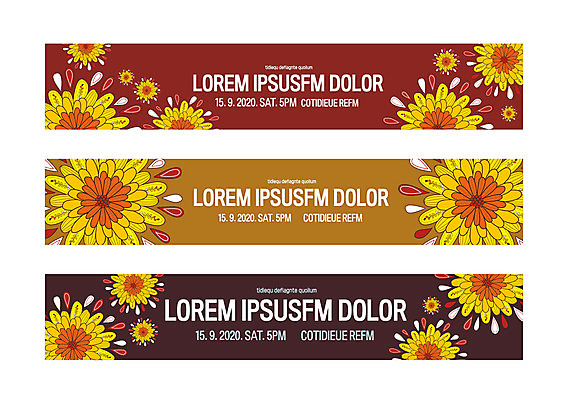 템플릿 배너 배너템플릿 가로배너 꽃 꽃무늬 패턴 사각프레임 사람없음 사각형 현수막 배너세트 AI파일 도형 식물 무늬 프레임 가로 세트 파일형식 벡터