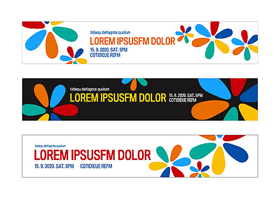 템플릿 배너 배너템플릿 가로배너 꽃무늬 패턴 사각프레임 사람없음 컬러풀 현수막 배너세트 AI파일 꽃 컬러 무늬 프레임 가로 세트 사각형 파일형식 벡터