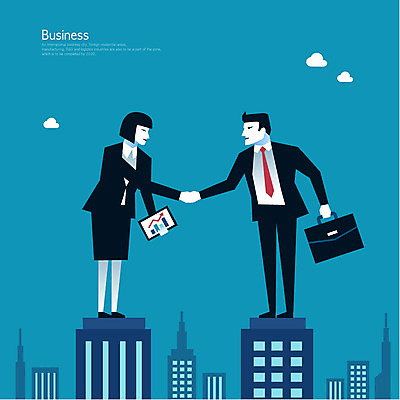 전신 여자 남자 가방 일러스트 CEO 악수 빌딩 성인 두명 글로벌 직장인 비즈니스맨 비즈니스우먼 계약 국내일러스트 AI파일 직업 잡화 비즈니스 사람 손짓 건물 파일형식 벡터
